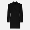 Rochie mini cu nervuri cu fermoar Rochie mini cu nervuri cu fermoar