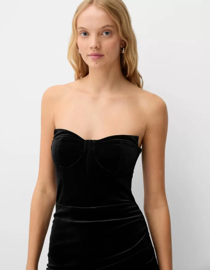 Rochie mini din catifea Rochie mini din catifea