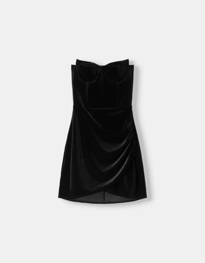 Rochie mini din catifea Rochie mini din catifea