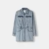 Rochie mini din denim cu fermoar