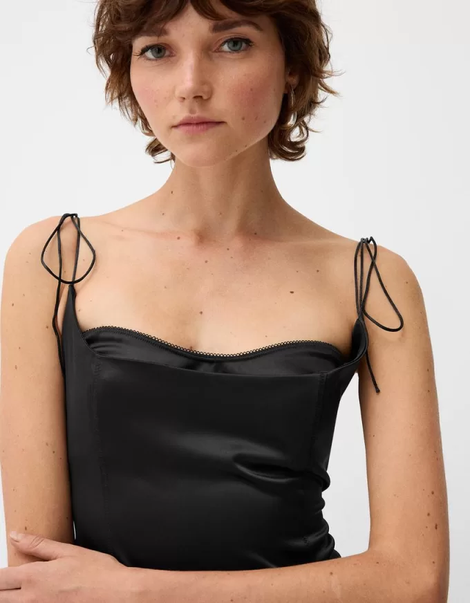 Rochie mini din satin Rochie mini din satin