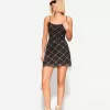 Rochie mini din tul cu imprimeu din dantela Rochie mini din tul cu imprimeu din dantela