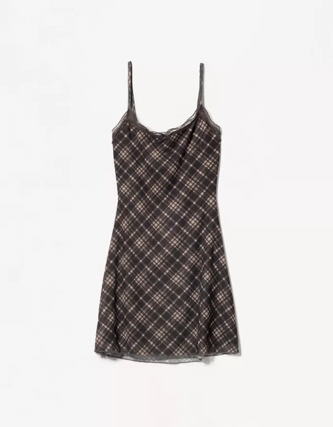 Rochie mini din tul cu imprimeu din dantela Rochie mini din tul cu imprimeu din dantela