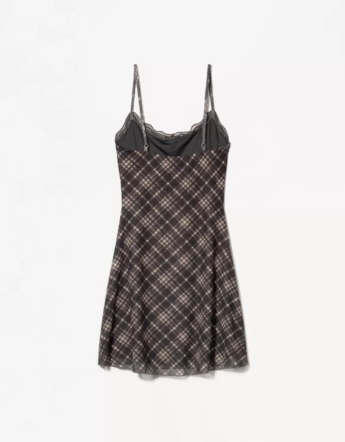 Rochie mini din tul cu imprimeu din dantela Rochie mini din tul cu imprimeu din dantela