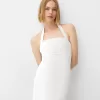 Rochie mini din twill cu decolteu