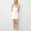 Rochie mini din twill cu decolteu