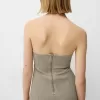 Rochie mini din twill cu decolteu
