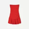 Rochie mini drapată cu volane SERIA BERSHKA Rochie mini drapată cu volane SERIA BERSHKA