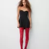 Rochie mini evazată fără umeri, cu decolteu în formă de inimă Rochie mini evazată fără umeri, cu decolteu în formă de inimă