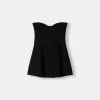 Rochie mini evazată fără umeri, cu decolteu în formă de inimă Rochie mini evazată fără umeri, cu decolteu în formă de inimă
