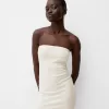 Rochie mini împletită fără umeri Rochie mini împletită fără umeri