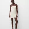 Rochie mini împletită fără umeri Rochie mini împletită fără umeri