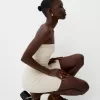 Rochie mini împletită fără umeri Rochie mini împletită fără umeri