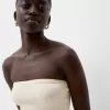 Rochie mini împletită fără umeri Rochie mini împletită fără umeri