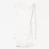 Rochie mini la atingere moale, cu decolteu asimetric Rochie mini la atingere moale, cu decolteu asimetric