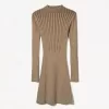 Rochie mini-striata cu maneca lunga Rochie mini-striata cu maneca lunga