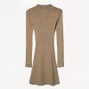 Rochie mini-striata cu maneca lunga Rochie mini-striata cu maneca lunga