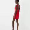 Rochie mini texturată cu spatele deschis