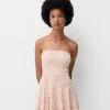 Rochie mini tip bandeau din crepon Rochie mini tip bandeau din crepon