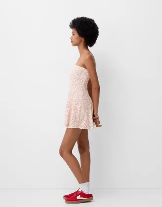 Rochie mini tip bandeau din crepon