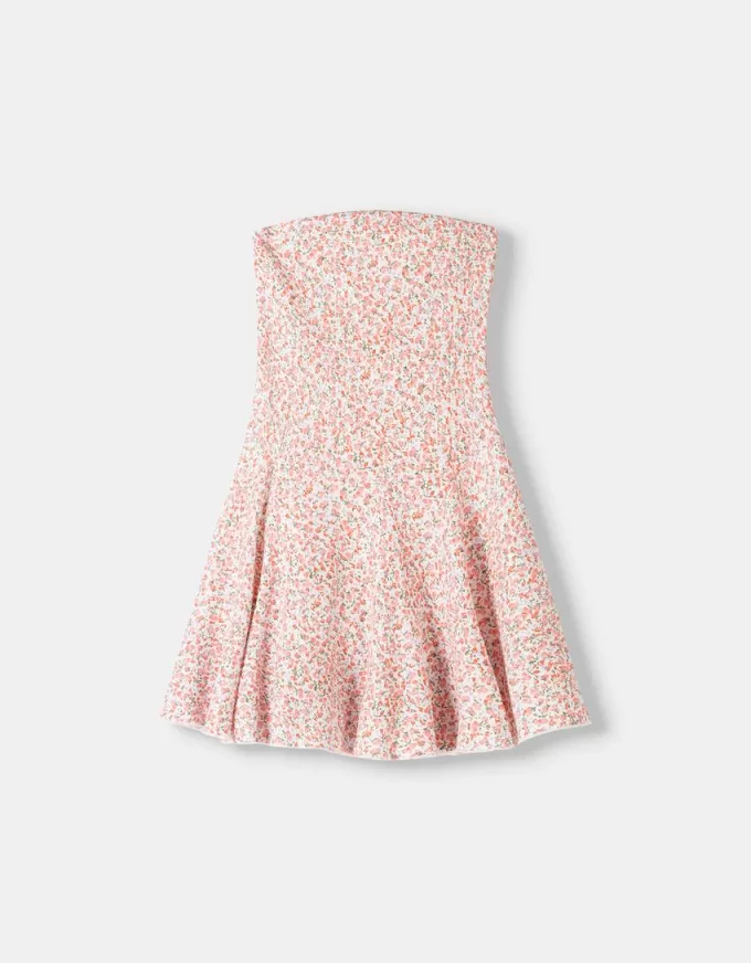Rochie mini tip bandeau din crepon Rochie mini tip bandeau din crepon