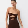 Salopetă cu decupaj bandeau Salopetă cu decupaj bandeau