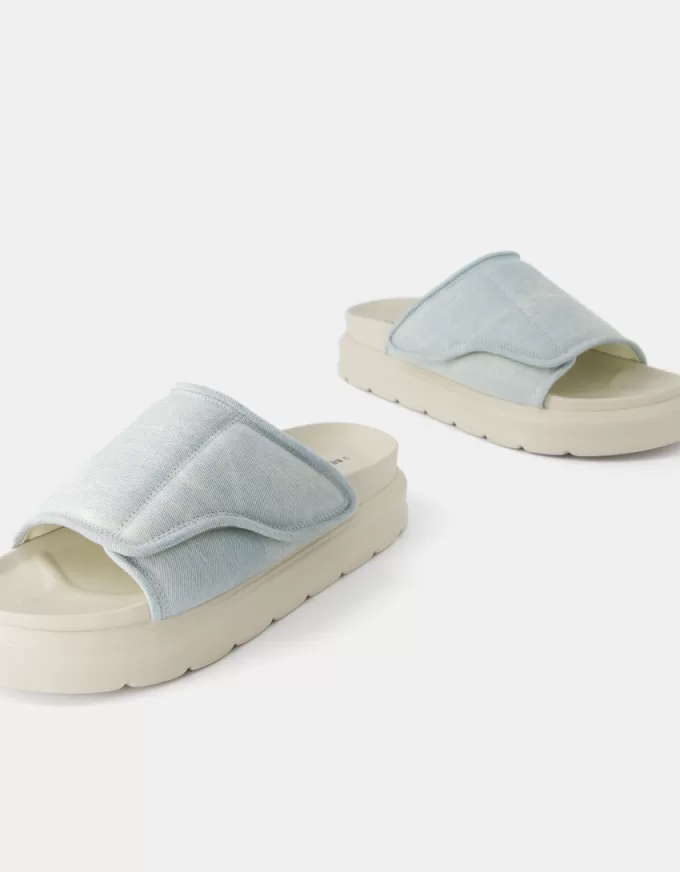 Sandale groase din denim Sandale groase din denim