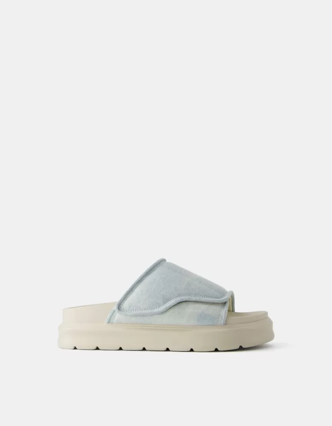 Sandale groase din denim Sandale groase din denim