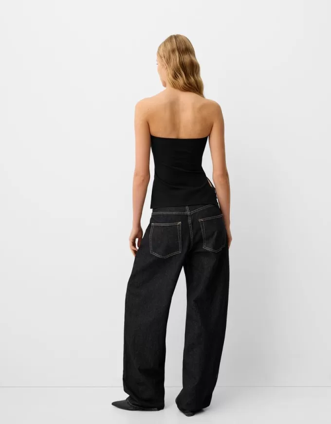Top bandeau cu bijuterie