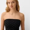 Top bandeau cu bijuterie