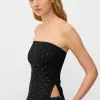 Top bandeau cu bijuterie