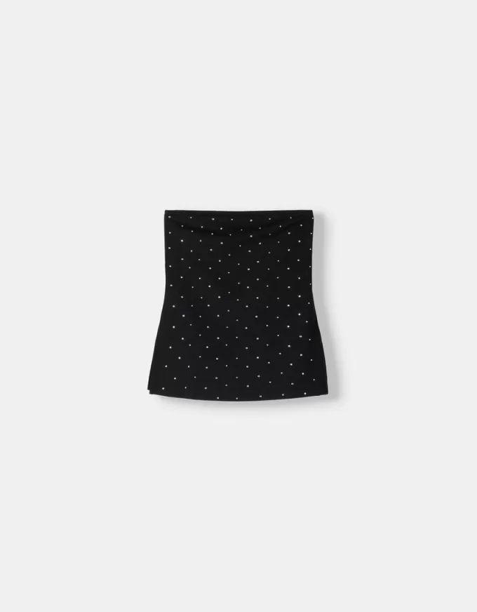 Top bandeau cu bijuterie