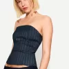 Top bandeau cu centură Top bandeau cu centură