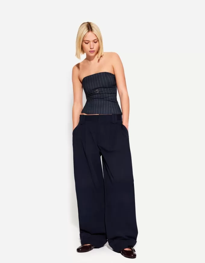 Top bandeau cu centură Top bandeau cu centură