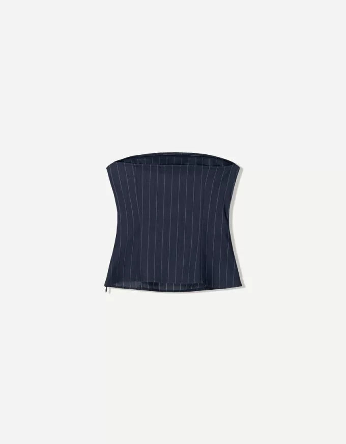 Top bandeau cu centură Top bandeau cu centură