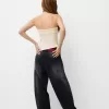 Top bandeau cu fantă laterală
