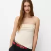 Top bandeau cu fantă laterală