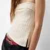 Top bandeau cu fantă laterală