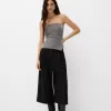 Top bandeau cu fir metalic cu orificii laterale