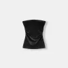 Top bandeau cu fir metalic cu orificii laterale