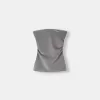 Top bandeau cu fir metalic cu orificii laterale