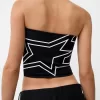 Top bandeau cu șireturi