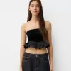 Top bandeau din catifea Top bandeau din catifea