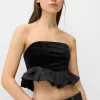 Top bandeau din catifea Top bandeau din catifea