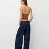 Top bandeau din piele intoarsa artificiala Top bandeau din piele intoarsa artificiala