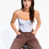 Top corset din dantela SERIA BERSHKA