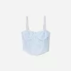 Top corset din dantela SERIA BERSHKA