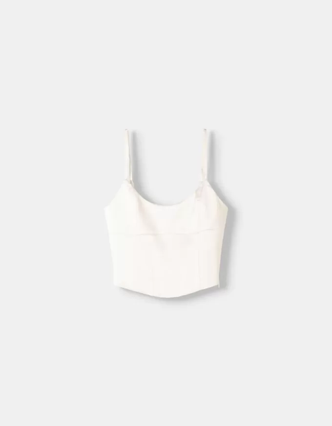 Top corset din satin Top corset din satin