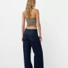 Top de inspirație corseterie cu efect de piele cu imprimeu animal
