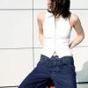 Top din poplin cu fermoar Top din poplin cu fermoar